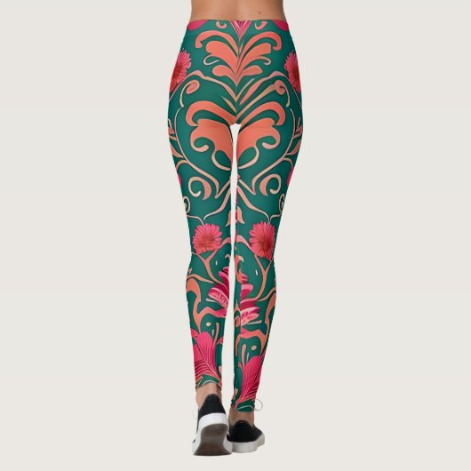 Leggings floraux pour femmes (Dos)