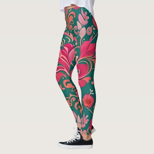 Leggings floraux pour femmes (Gauche)