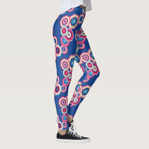 Leggings floraux rétro
