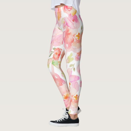 Leggings floraux roses modernes Sassy (Gauche)