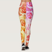 Leggings floraux roses roses (Dos)