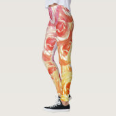 Leggings floraux roses roses (Gauche)