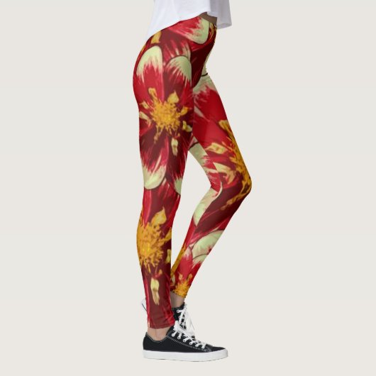 Leggings floraux rouges (Droite)