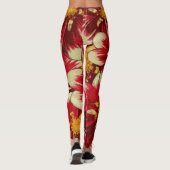 Leggings floraux rouges (Dos)