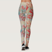 Leggings floraux rouges (Dos)