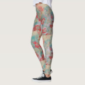 Leggings floraux rouges (Gauche)