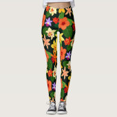 Leggings floraux tropicaux (Devant)