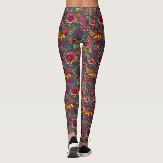 Leggings floraux vintages - Plutôt (Dos)