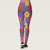 Leggings floraux violets (Dos)