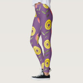 Leggings floraux violets (Gauche)