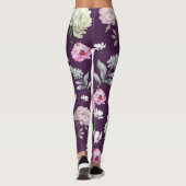 Leggings floraux violets (Dos)