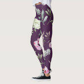Leggings floraux violets (Gauche)