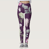 Leggings floraux violets (Devant)