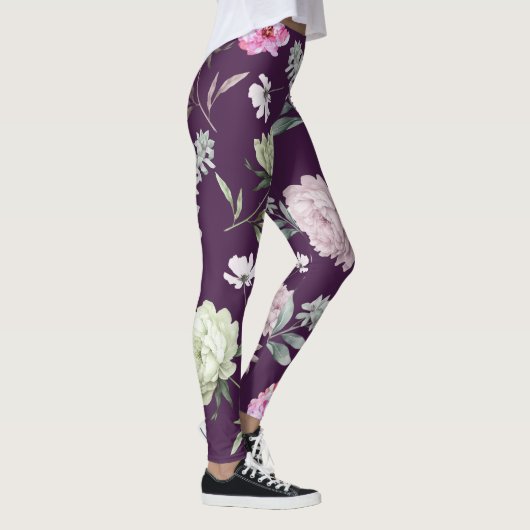 Leggings floraux violets (Droite)