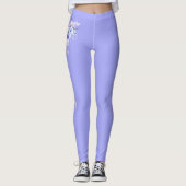 Leggings floraux violets de lavande de mariée (Devant)