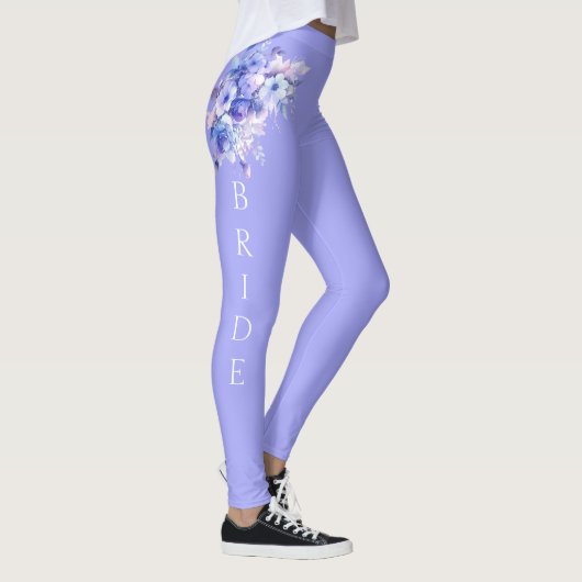 Leggings floraux violets de lavande de mariée (Droite)