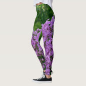 Leggings Floraux violets élégants lilas violet (Gauche)