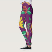 Leggings Flore à grande impression ressort sur Fuchsia (Gauche)