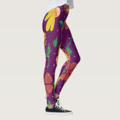 Leggings Flore à grande impression ressort sur Fuchsia (Droite)