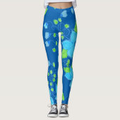 Leggings Flore bleu clair (Devant)