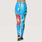 Leggings Flore bleue (Dos)