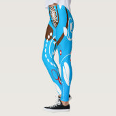 Leggings Flore bleue (Gauche)