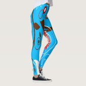 Leggings Flore bleue (Droite)
