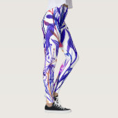 Leggings Flore d'aquarelle opulente : Arrière - plan de jar (Droite)