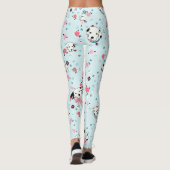 Leggings Flore de chiot dalmate - bleu clair (Dos)