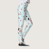 Leggings Flore de chiot dalmate - bleu clair (Droite)