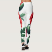 Leggings Flore de pavot rouge (Dos)