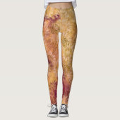 Leggings Flore douce Fleurs d'automne Motif Vintage (Devant)
