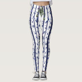 Leggings Flore et rayures (Devant)