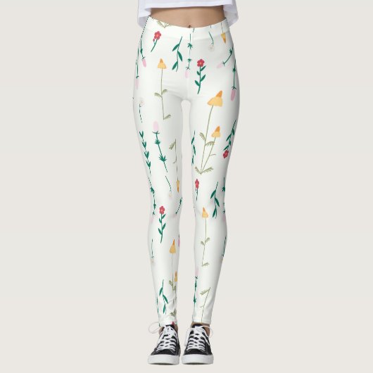 Leggings Flore fleurie printanière (Devant)