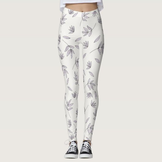 Leggings Flore fleurie printanière (Devant)