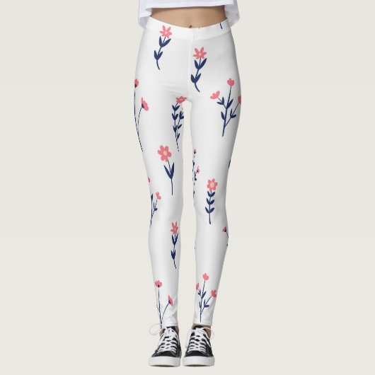 Leggings Flore fleurie printanière (Devant)