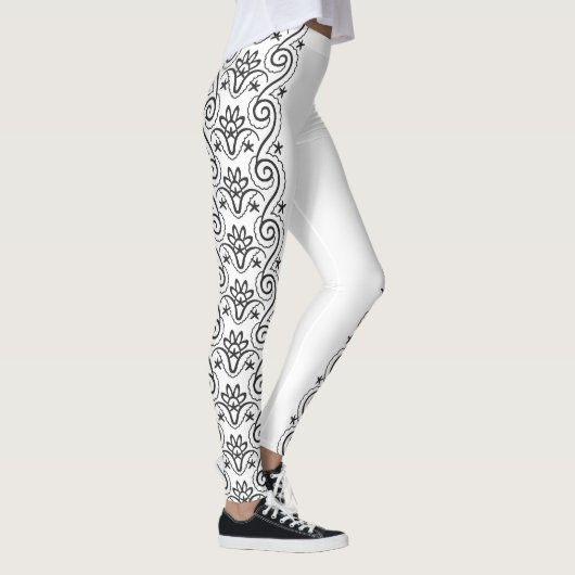 Leggings Flore noire (Droite)