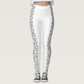 Leggings Flore noire (Devant)