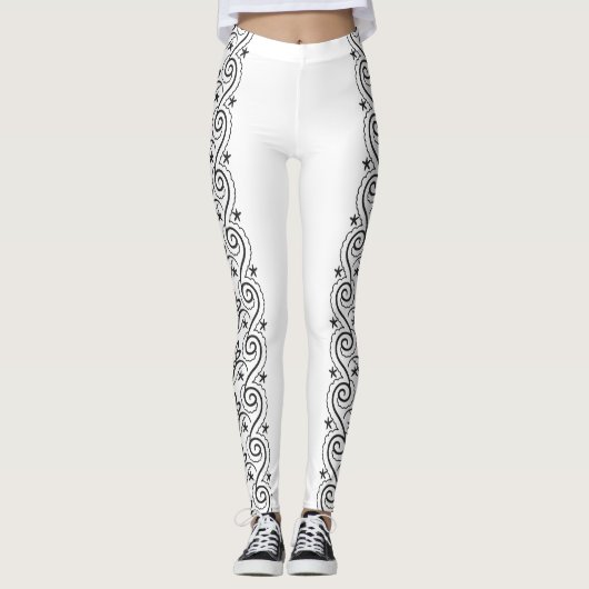 Leggings Flore noire (Devant)