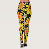 Leggings Flore noireNYellow (Dos)