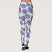 Leggings Flore rétro sur tout Motif (Dos)