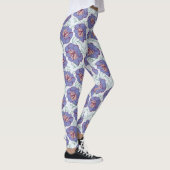 Leggings Flore rétro sur tout Motif (Droite)