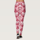 Leggings Flore rouge : Beige pâle sans joint (Dos)