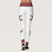 Leggings Flore rouge "belle" conception de libellules Leggi (Dos)