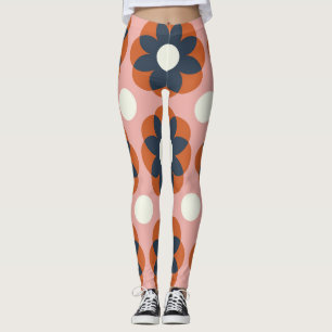 Leggings Flore scandinave : Design Vintage sans joint