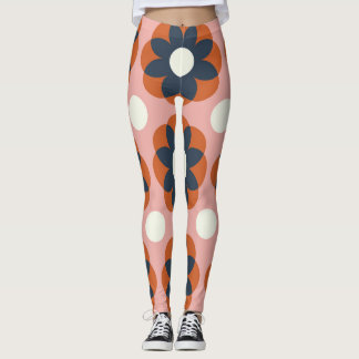 Leggings Flore scandinave : Design Vintage sans joint