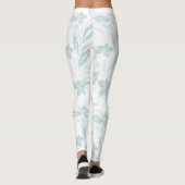 Leggings Flore subtile en blues (Dos)