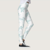 Leggings Flore subtile en blues (Droite)