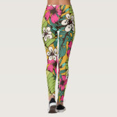 Leggings Flore tropicale : Fond d'écran d'été botanique (Dos)