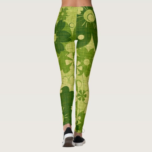 Leggings Flore verte (Dos)